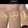 Big Little Sorority Set 60 Tats