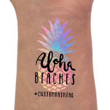 Aloha Beaches Pineapple Watercolor